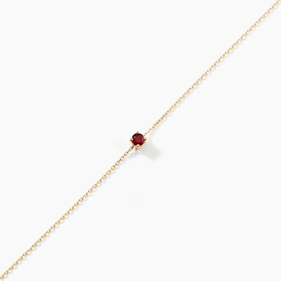 Bracelet Or Jaune Onora Rubis