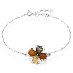 Bracelet Oviya Argent Blanc Ambre