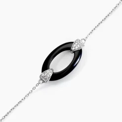 Bracelet Peer Argent Blanc Oxyde De Zirconium