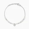 Bracelet Perlissima Argent Blanc Oxyde Et Perle De Culture
