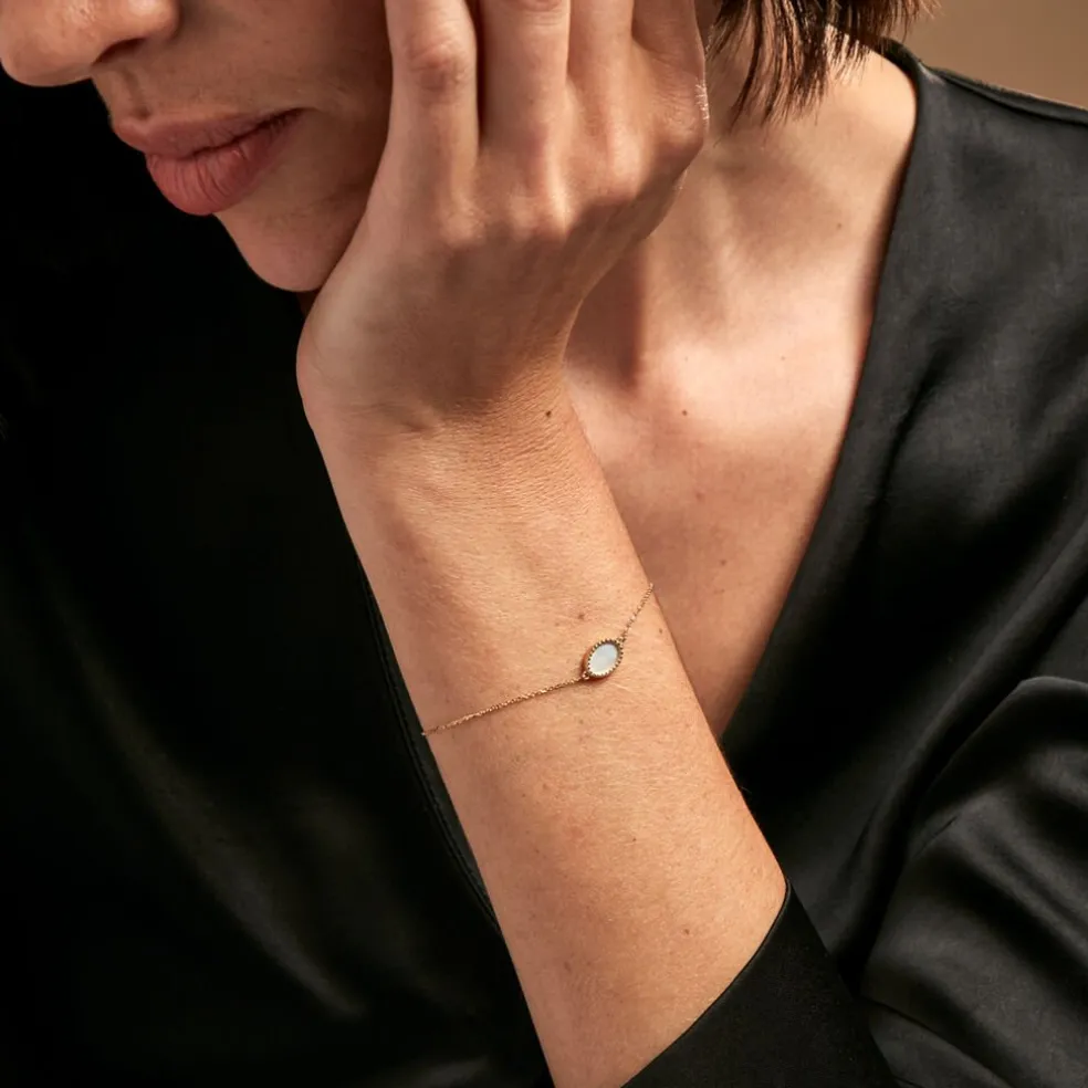 Bracelet Pernia Or Jaune Nacre