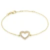 Bracelet Plaqué Or Jaune Xavia Oxydes De Zirconium