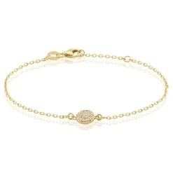 Bracelet Plaqué Or Larraso Oxydes De Zirconium