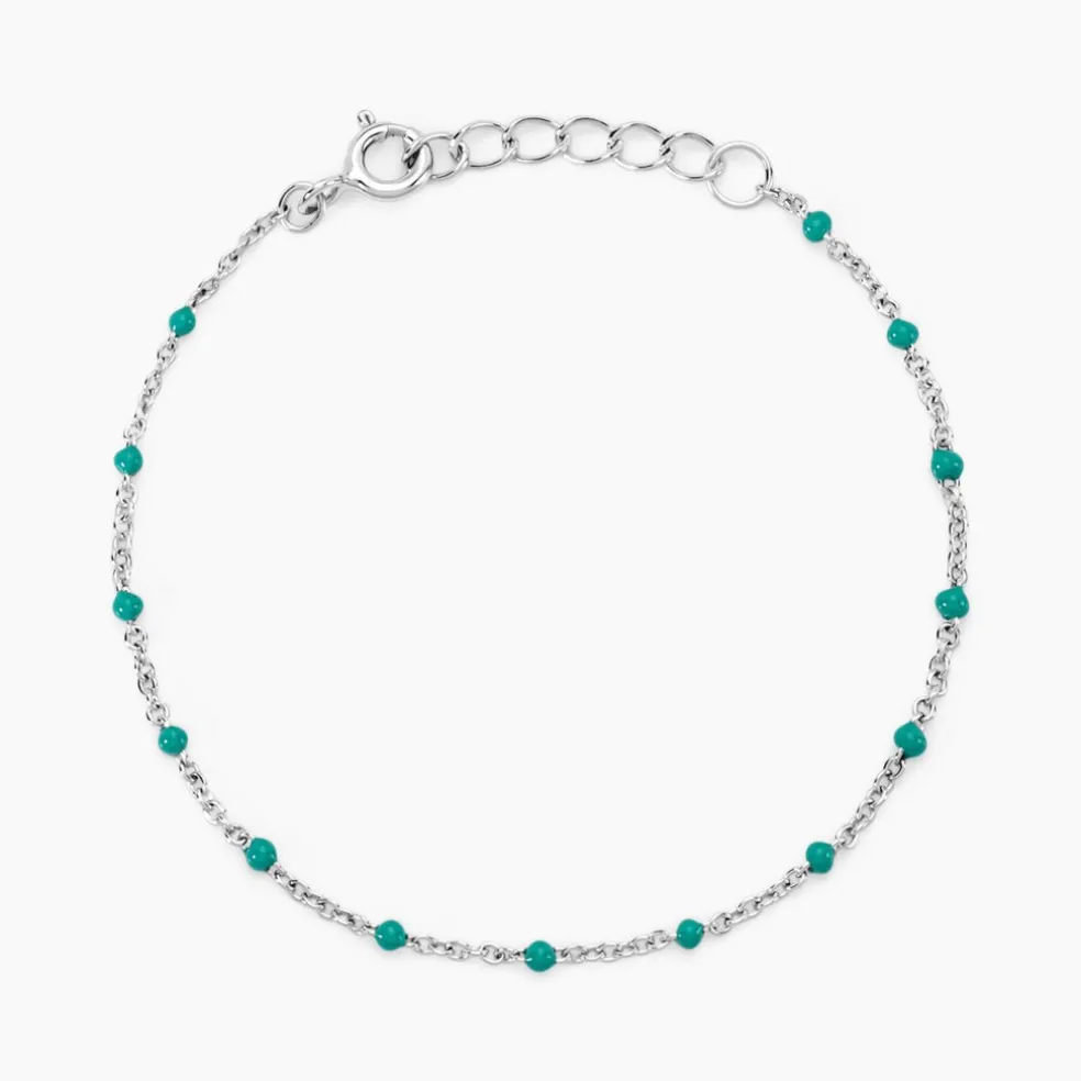 Bracelet Polka Argent Blanc