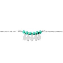 Bracelet Polyna Argent Blanc Pierre De Synthese