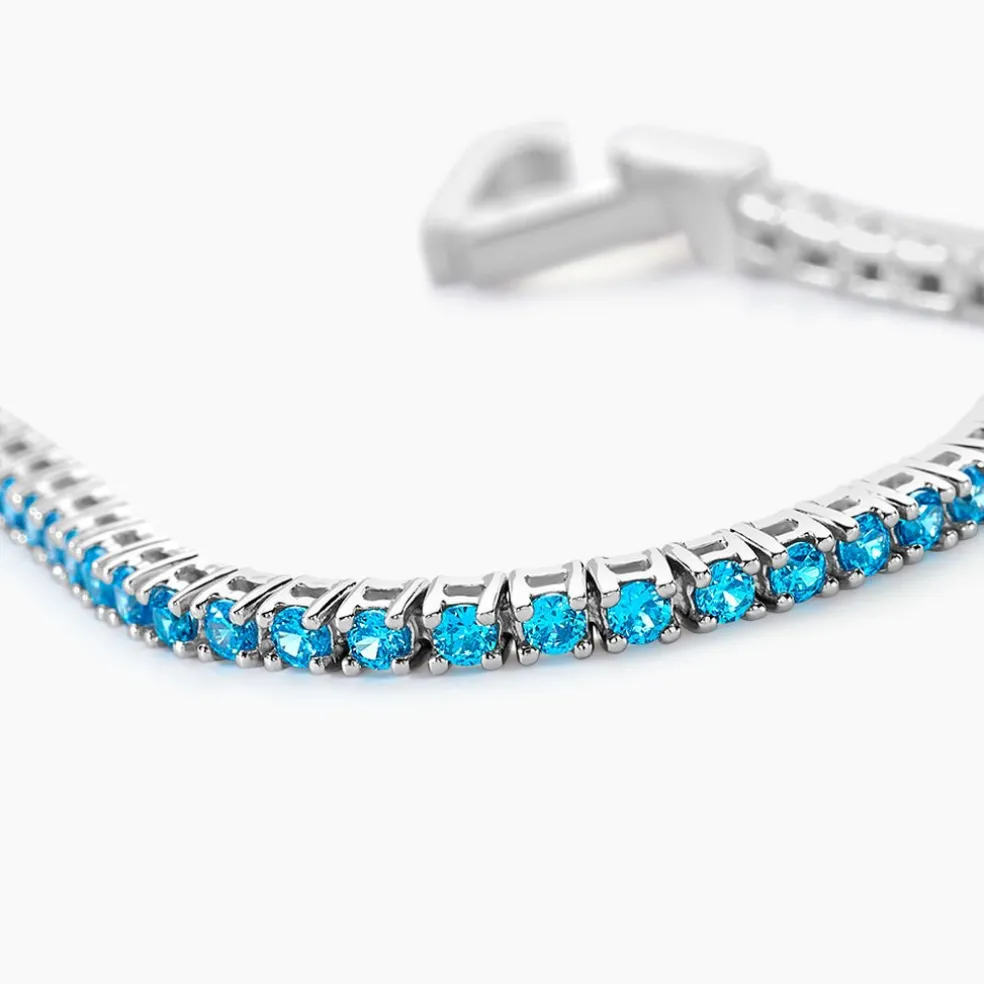 Bracelet Rio Tennis Argent Blanc Oxyde De Zirconium