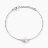 Bracelet Sari Argent Blanc Perle De Culture Et Oxyde De Zirconium