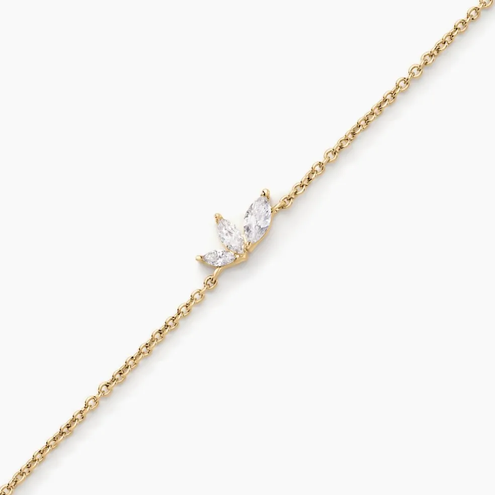 Bracelet Siona Plaque Or Jaune Oxyde De Zirconium
