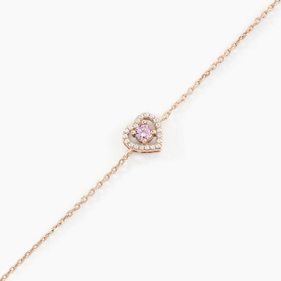 Bracelet Suzon Argent Rose Oxyde De Zirconium