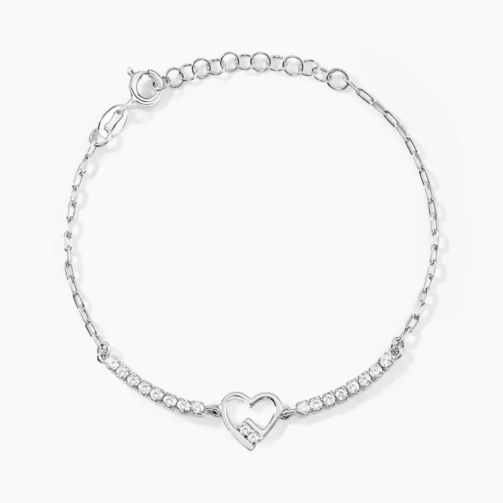 Bracelet Syliana Argent Blanc Oxyde De Zirconium