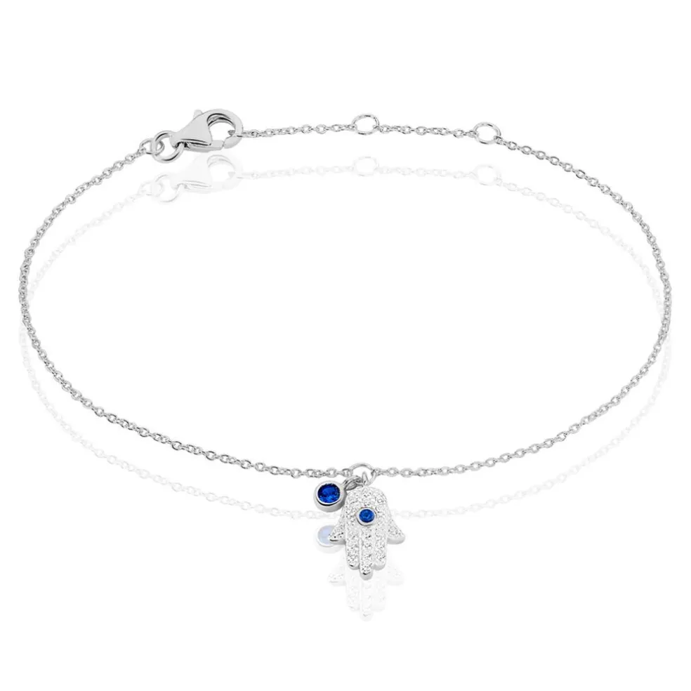 Bracelet Symbolique Argent Blanc Oxyde De Zirconium