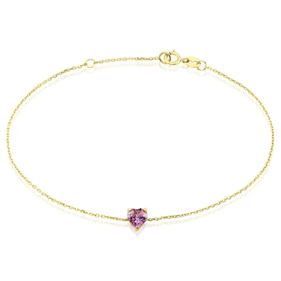 Bracelet Tender Love Or Jaune Améthyste