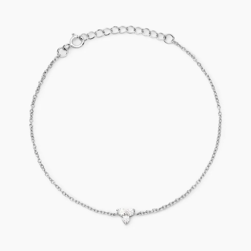 Bracelet Thylane Argent Blanc Oxyde De Zirconium