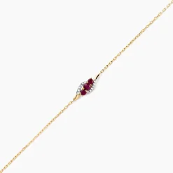 Bracelet Trinitie Or Jaune Rubis Diamant
