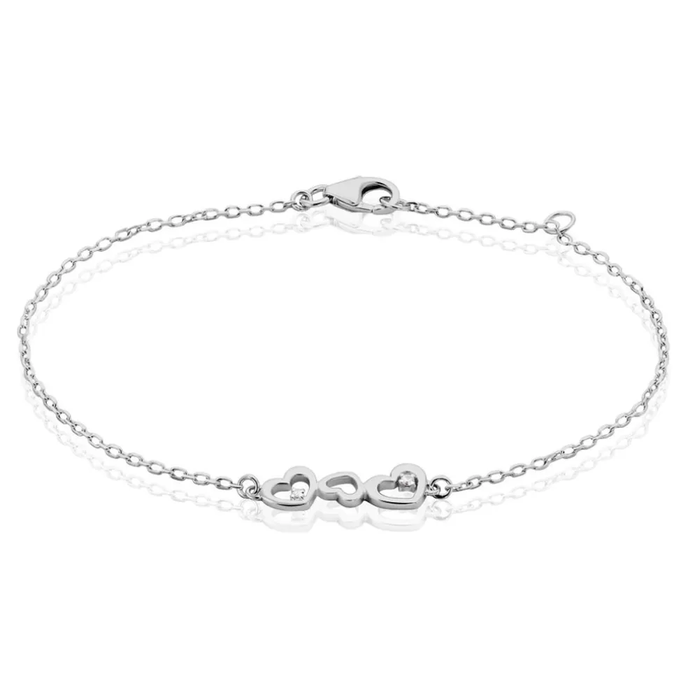 Bracelet Yolaine Argent Blanc Oxyde De Zirconium