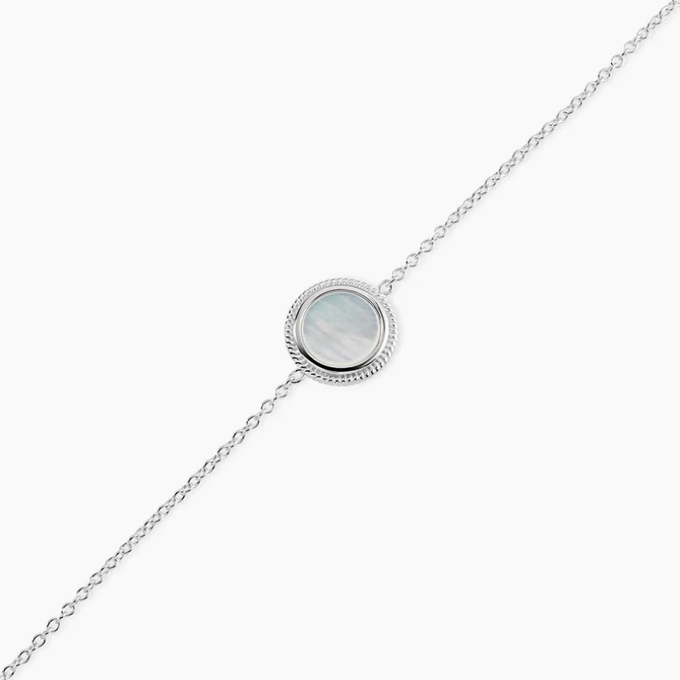 Bracelet Zea Argent Blanc Nacre