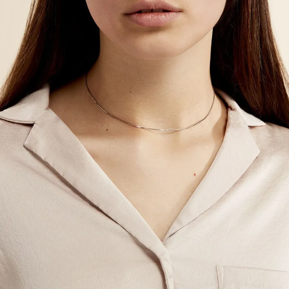 Chaîne Alyze Argent Blanc