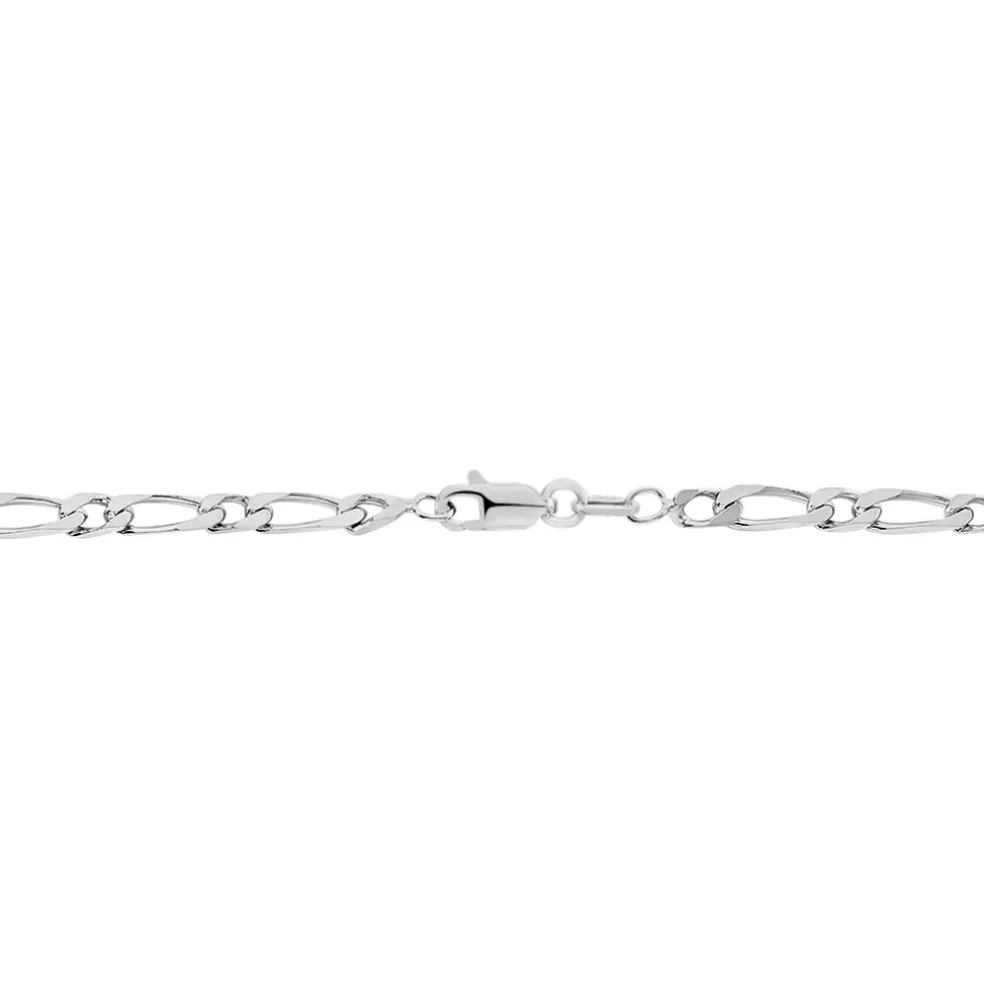 Chaîne Anilo Maille Alternée Argent Blanc
