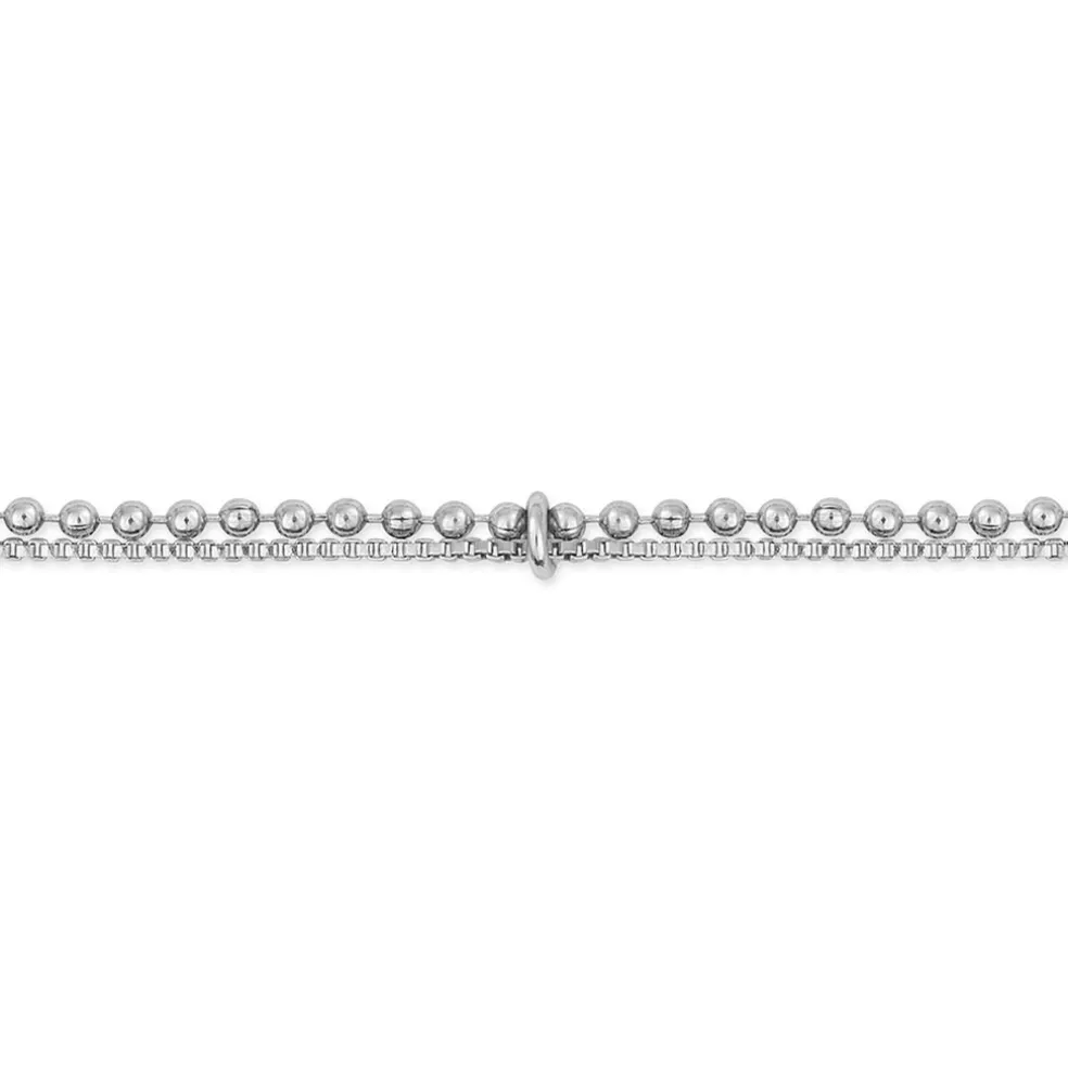 Chaîne De Cheville Marie-nicaise Argent Blanc