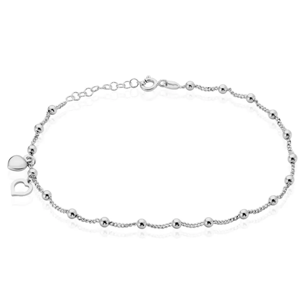 Chaîne De Cheville Minia Argent Blanc
