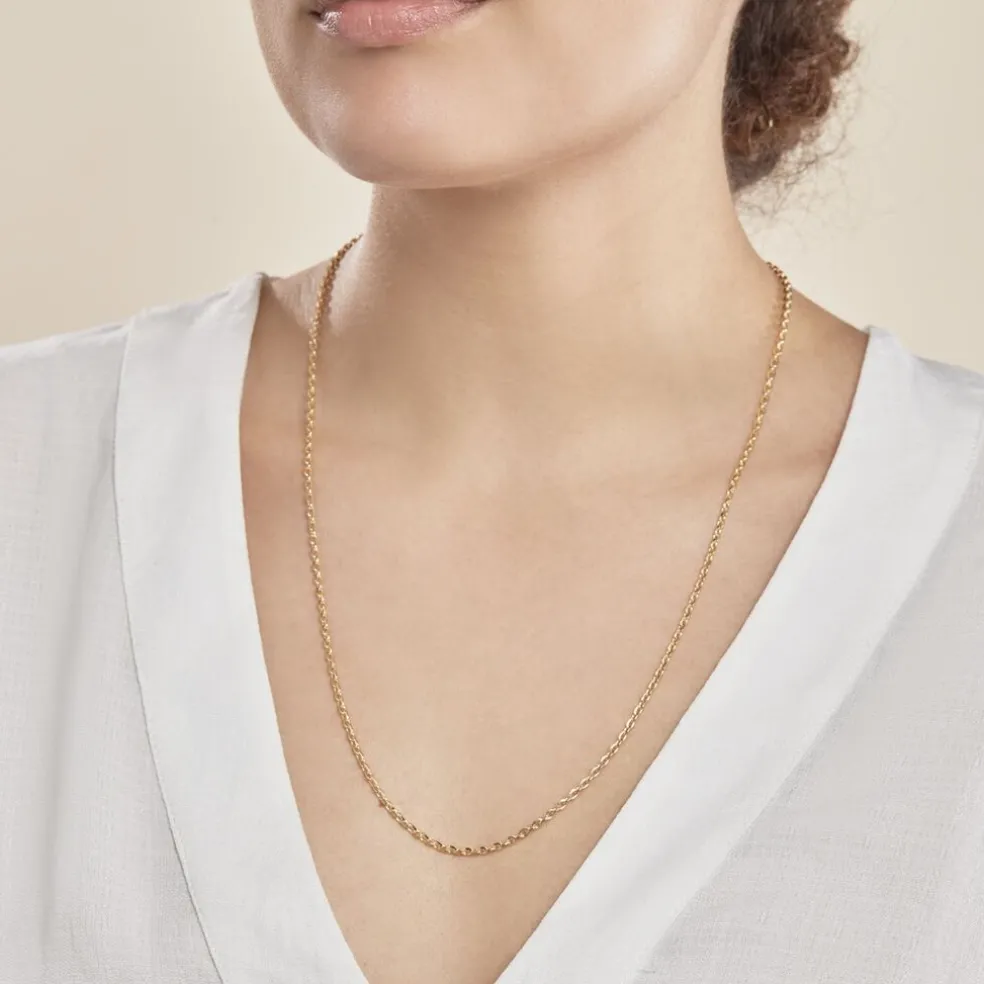 Chaîne Igoa Maille Forçat Diamantee Or Jaune