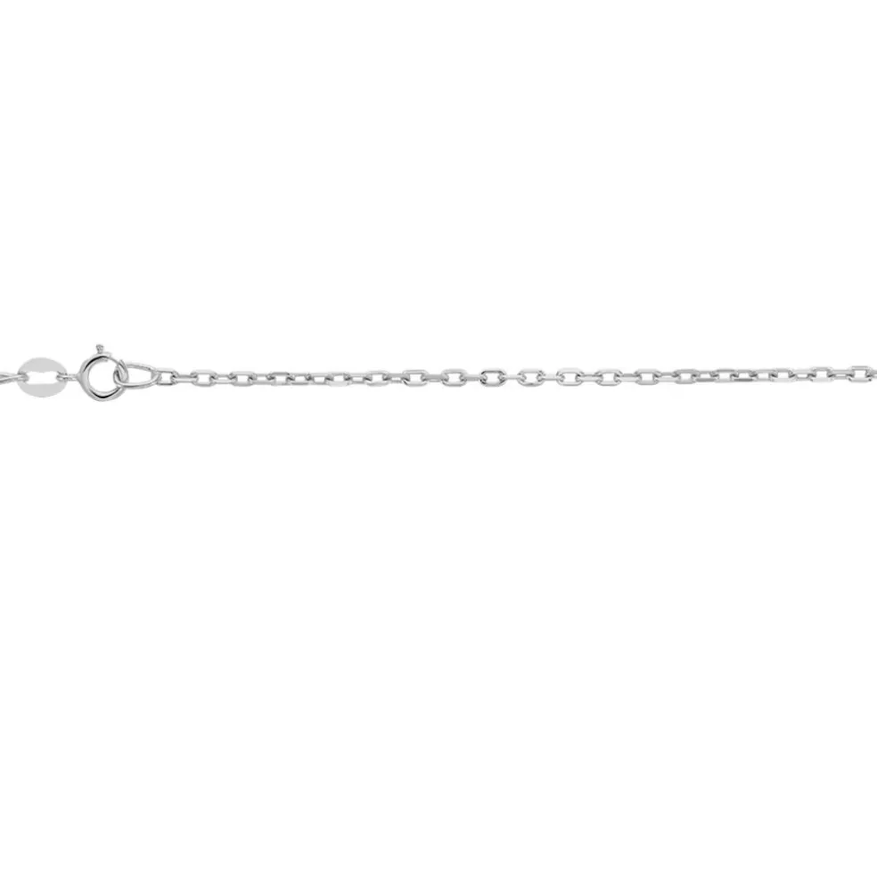 Chaîne Igoa Maille Forçat Diamantee Or Blanc