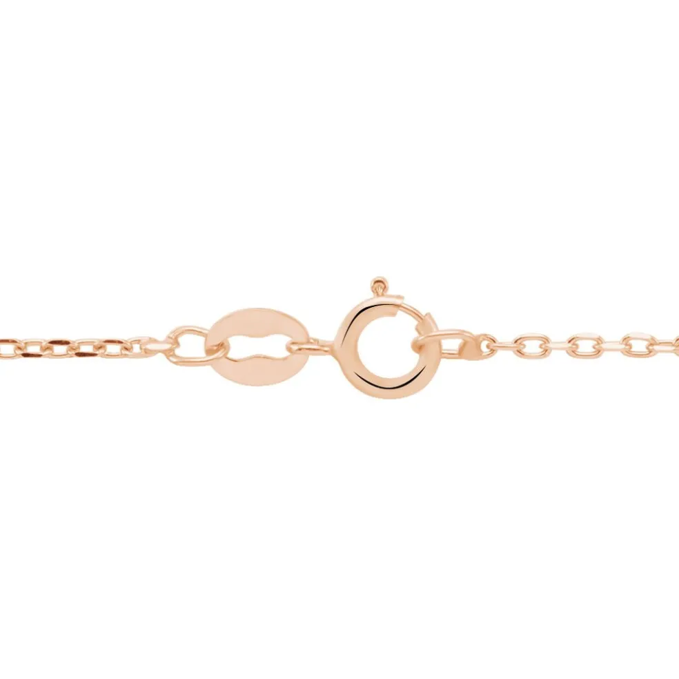 Chaîne Igoa Maille Forçat Diamantee Or Rose