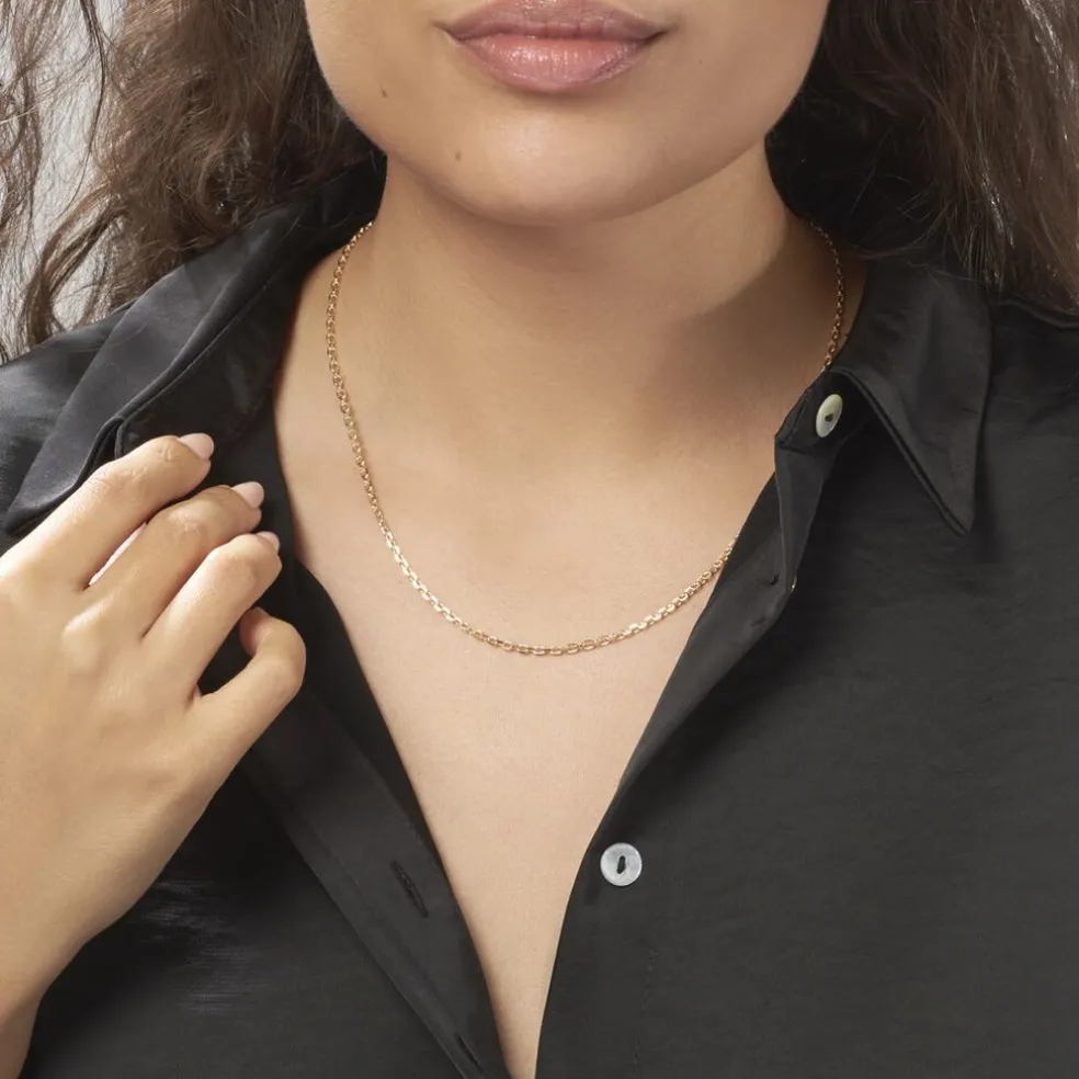 Chaîne Igoa Maille Forçat Diamantee Or Jaune