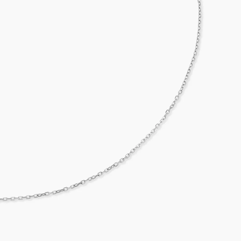Chaîne Igoa Maille Forçat Diamantee Or Blanc