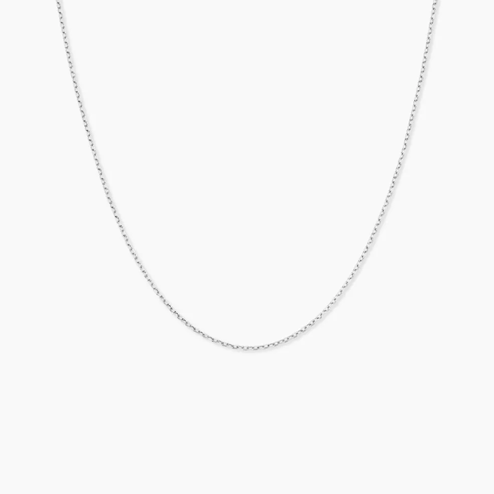Chaîne Igoa Maille Forçat Diamantee Or Blanc
