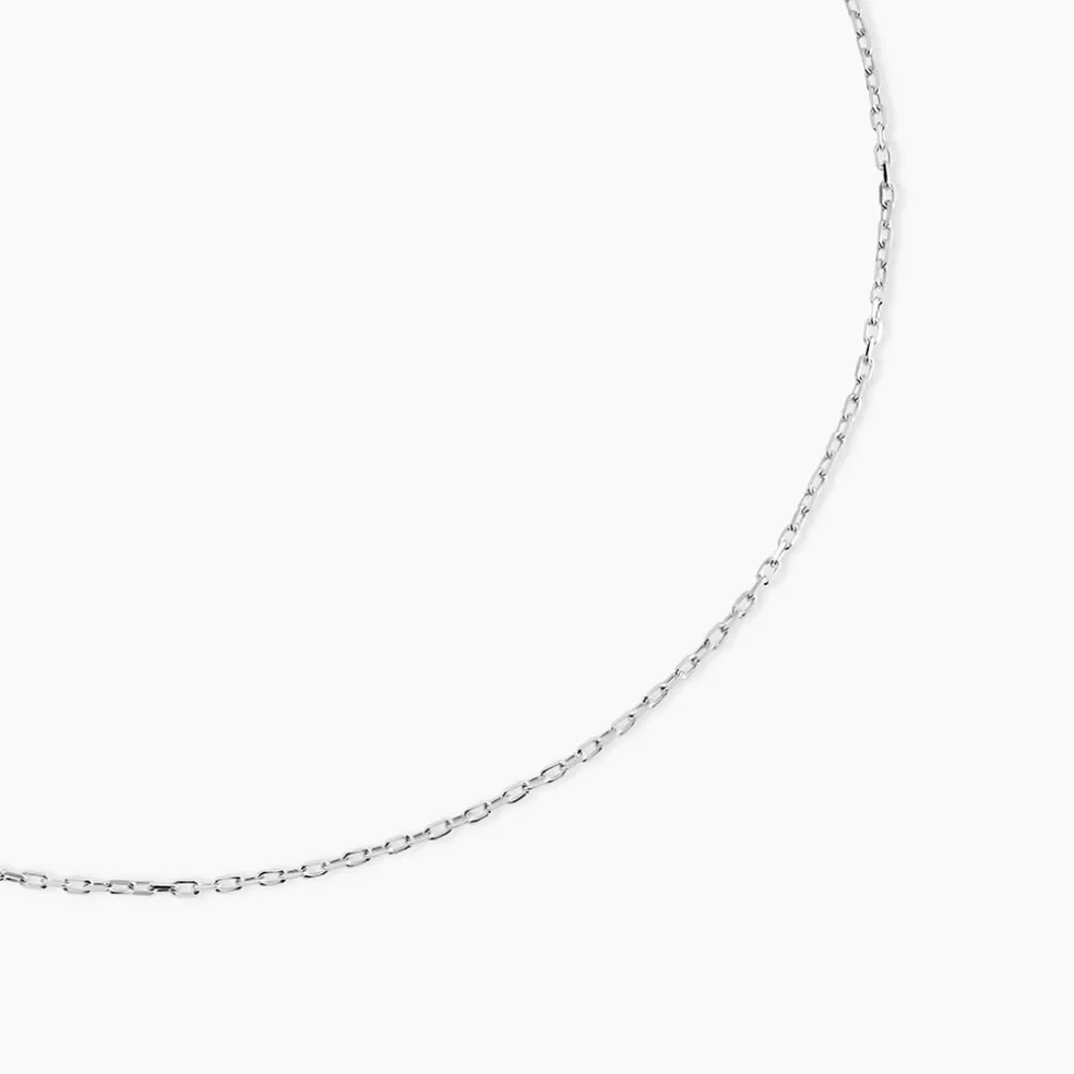 Chaîne Igoa Maille Forçat Diamantee Or Blanc