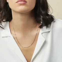 Chaîne Imad Maille Gourmette Or Blanc