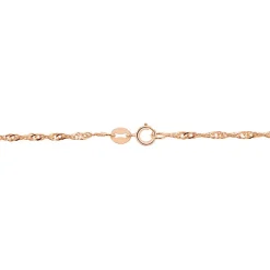 Chaîne Imanie Maille Singapour Or Rose