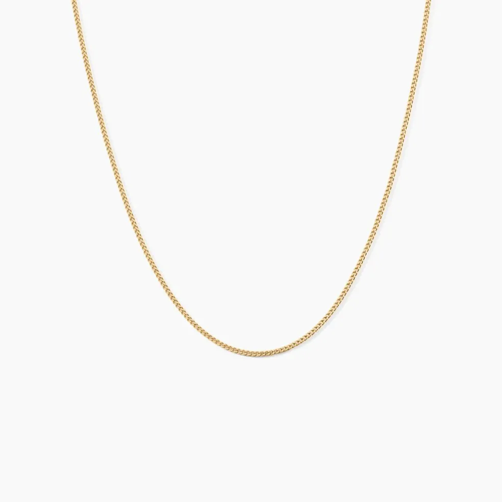Chaîne Ixia Maille Gourmette Diamantee Or Jaune