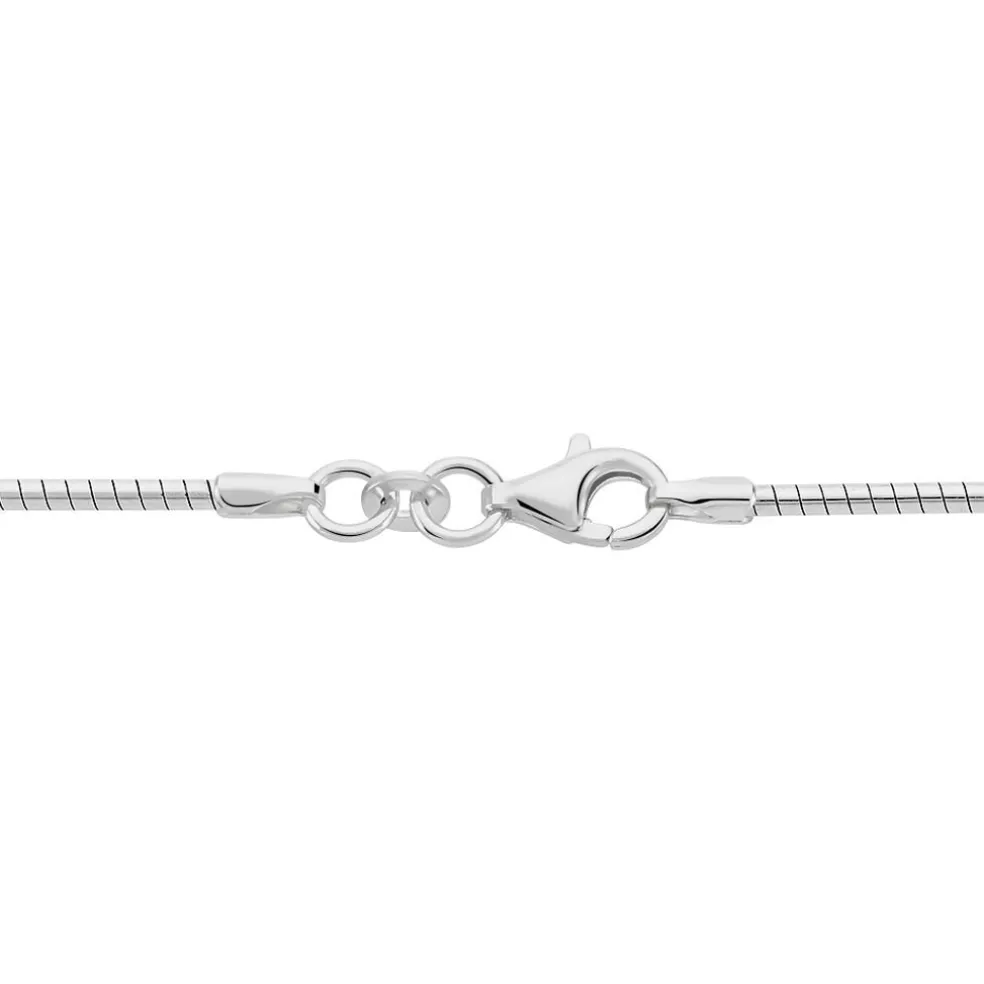 Chaîne Kassie Maille Omega Argent Blanc