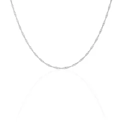 Chaîne Leliana Maille Singapour Or Blanc
