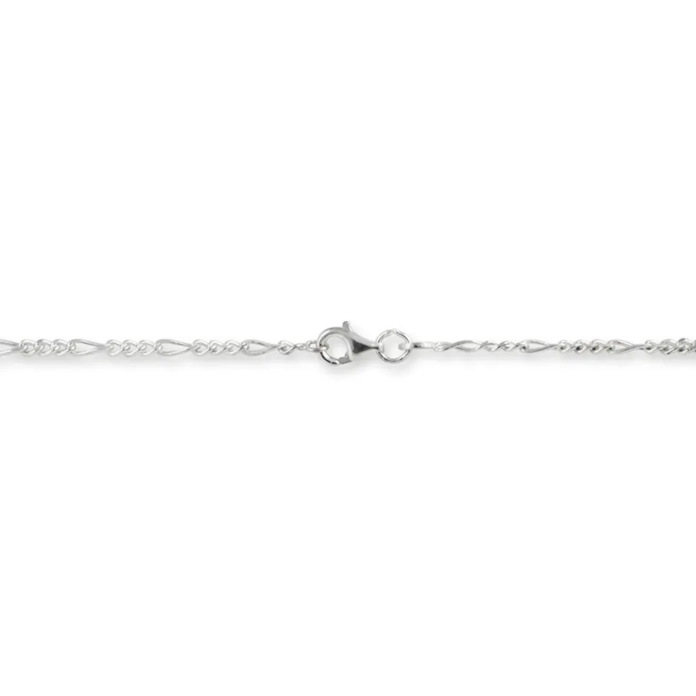 Chaîne Lyndsayae Maille Alternée 1/3 Argent Blanc