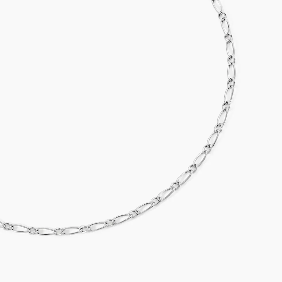 Chaîne Ophelio Maille Alternee 1/1 Or Blanc