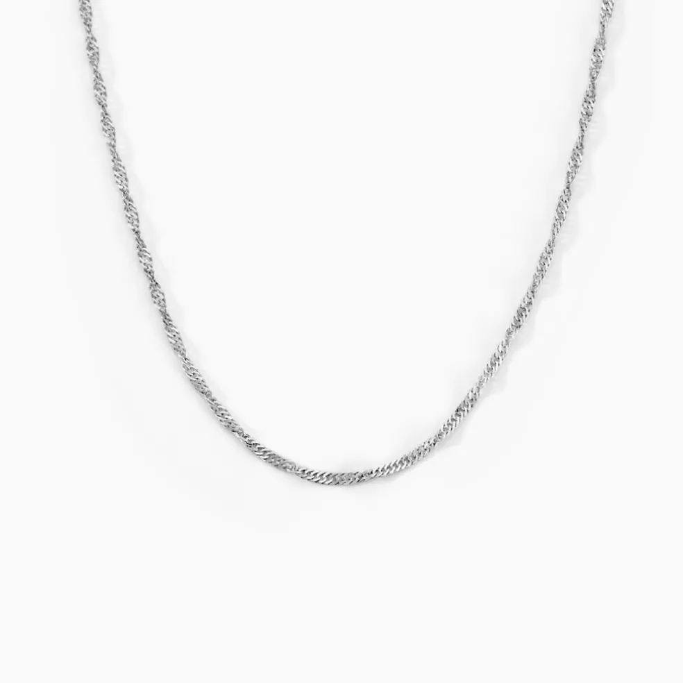 Chaîne Shanone Argent Blanc