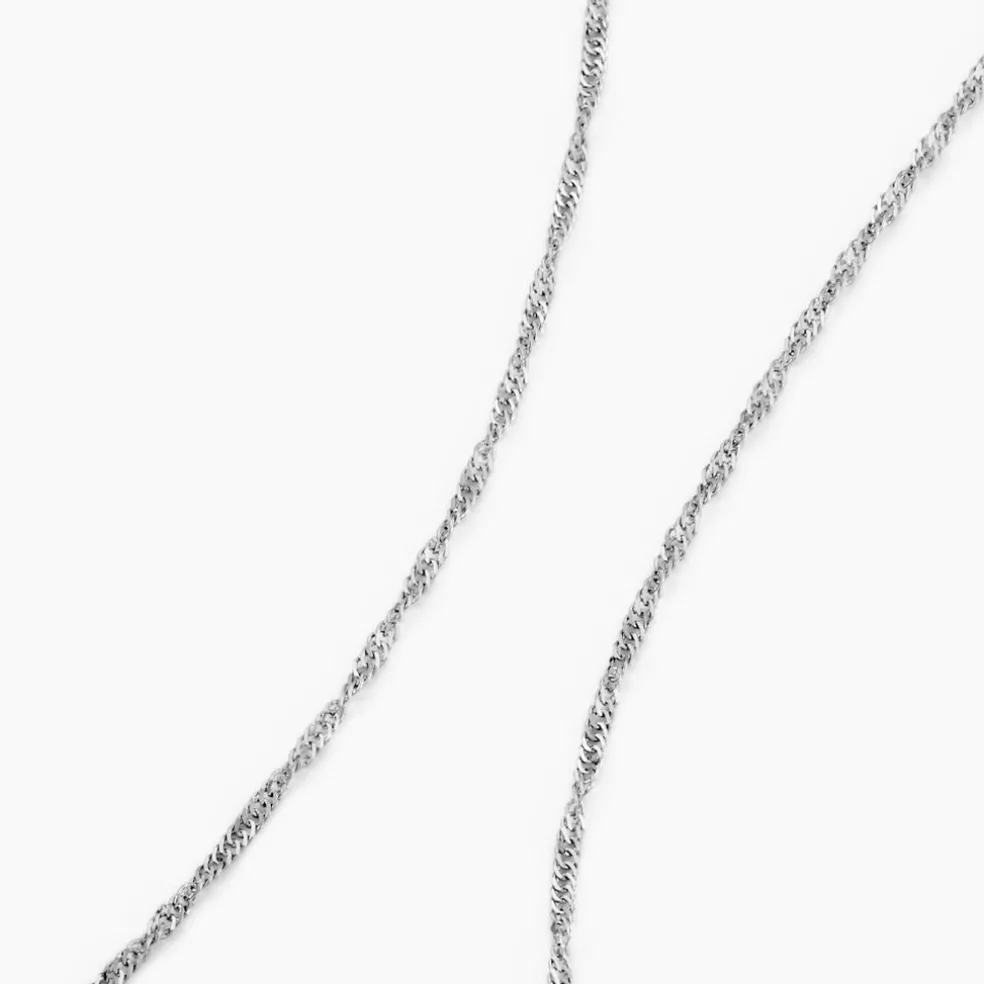 Chaîne Shanone Argent Blanc