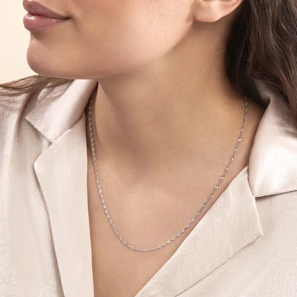 Chaîne Shanone Argent Blanc