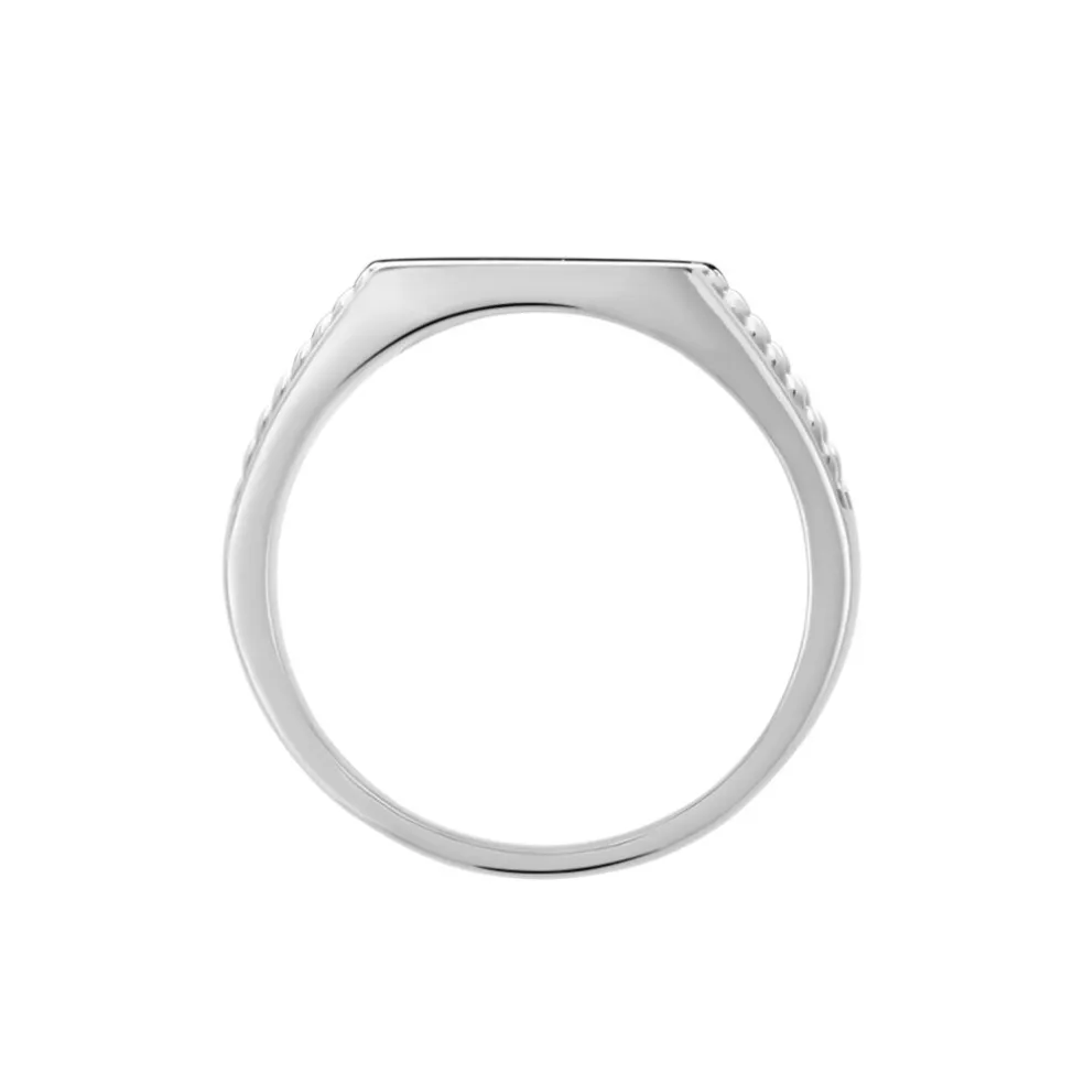 Chevalière Argent Blanc Charites