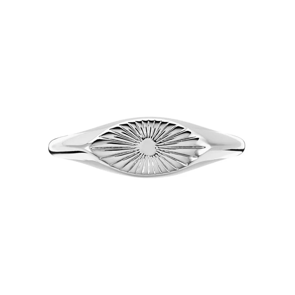 Chevalière Dalia Argent Blanc