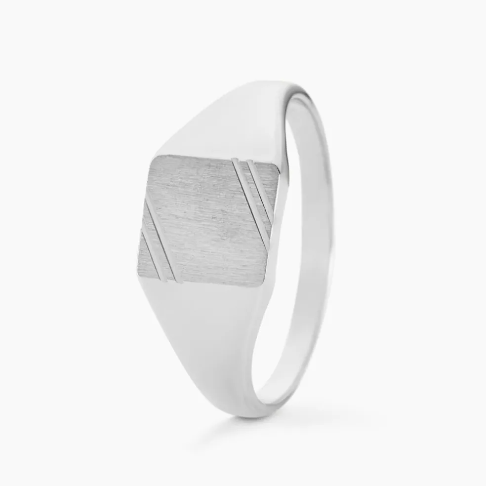 Chevalière Daniel Argent Blanc