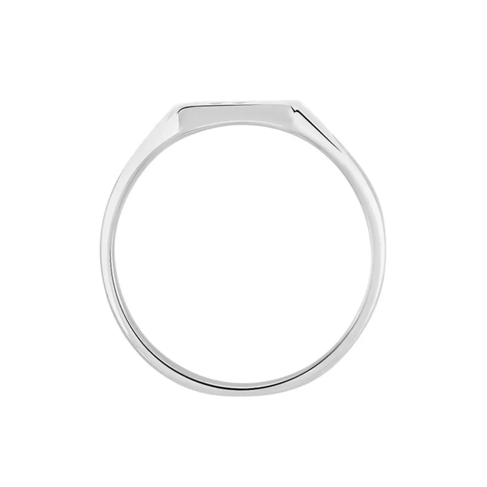 Chevalière Daniel Argent Blanc