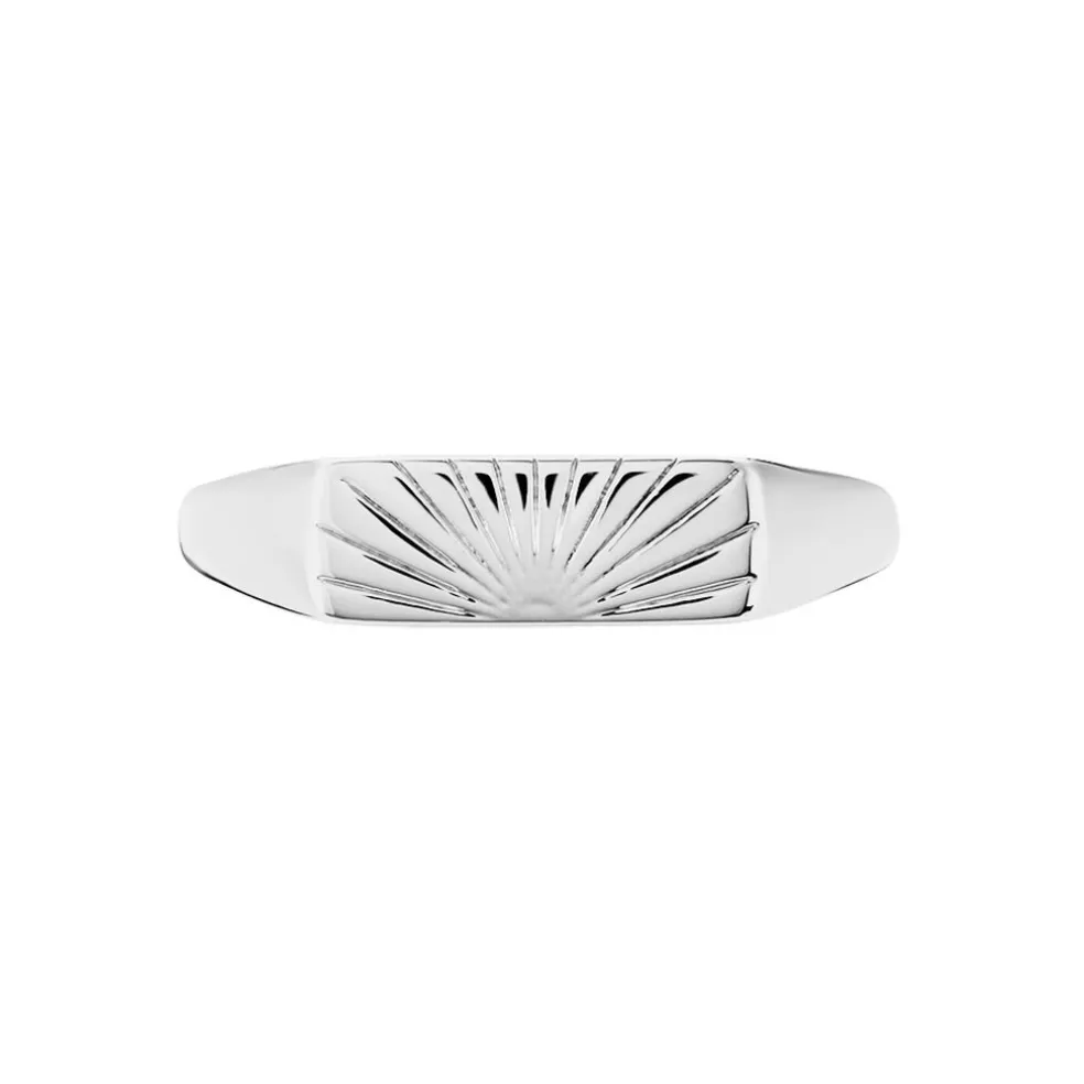 Chevalière Dotty Argent Blanc