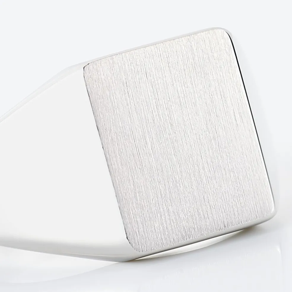 Chevalière Gaspare Argent Blanc
