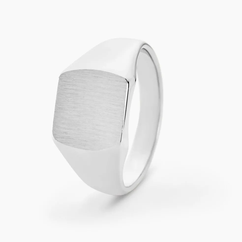 Chevalière Gringoire Argent Blanc