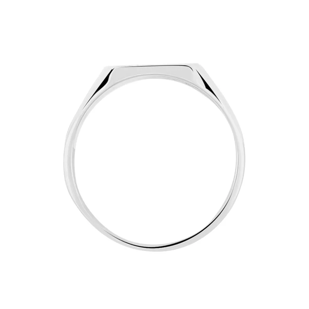 Chevalière Gringoire Argent Blanc