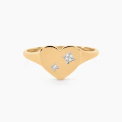 Chevalière Headley Or Jaune Diamant
